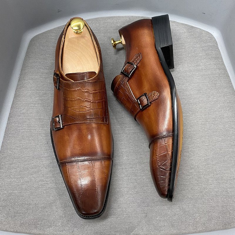 Miesten Juhlakengät Tyylikkäät Crocblend Monk Strap -mekkokengät - Kahvi