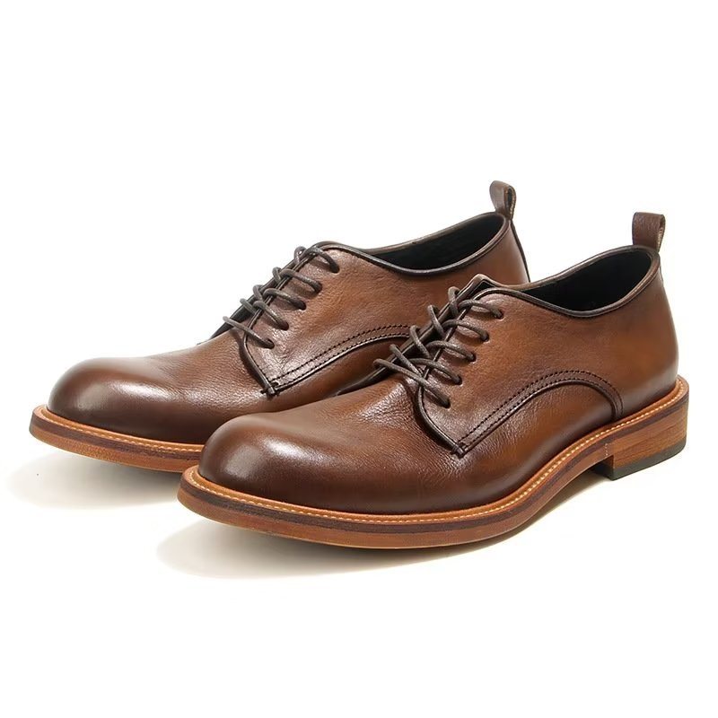 Miesten Juhlakengät Tyylikkäät Retro Brogue -nahkamekko Oxford-kengät - Ruskea