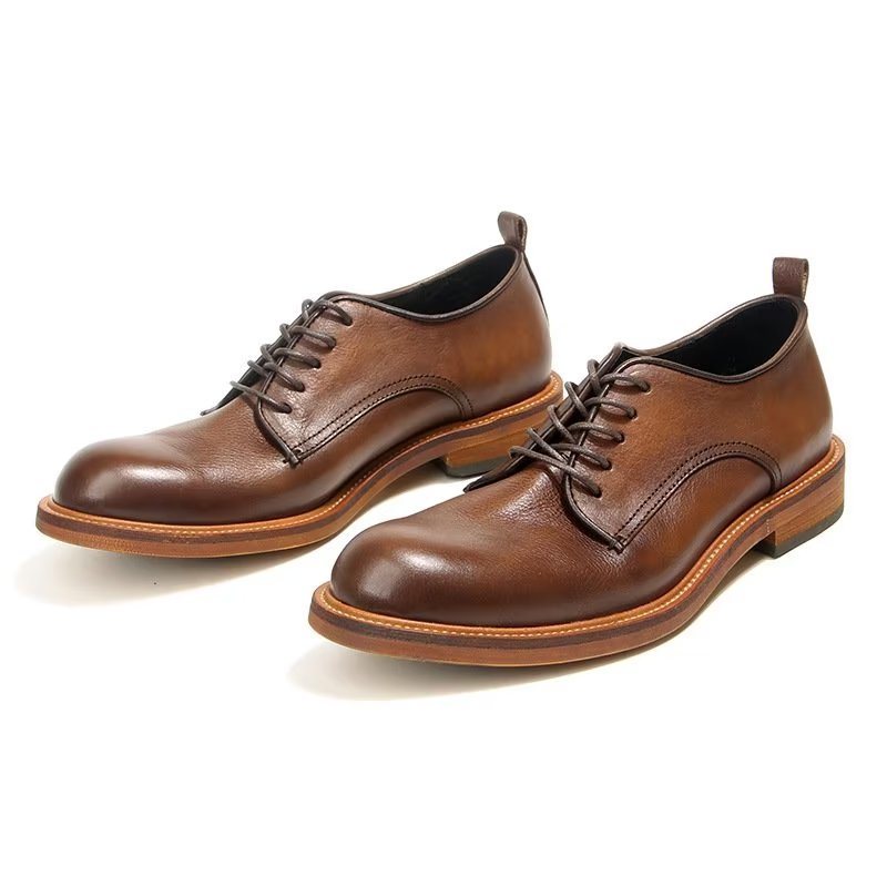 Miesten Juhlakengät Tyylikkäät Retro Brogue -nahkamekko Oxford-kengät - Ruskea