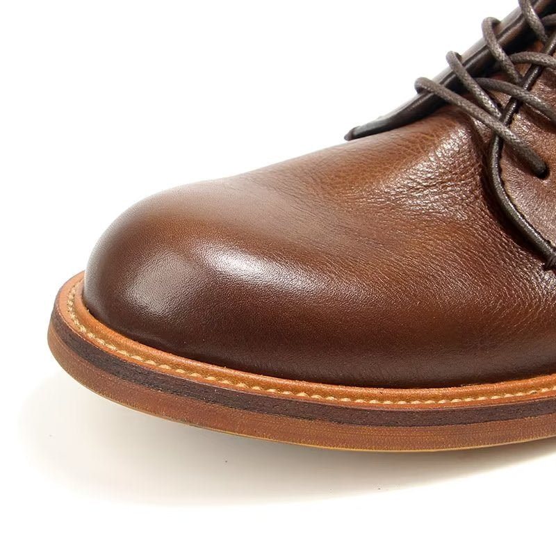 Miesten Juhlakengät Tyylikkäät Retro Brogue -nahkamekko Oxford-kengät - Ruskea