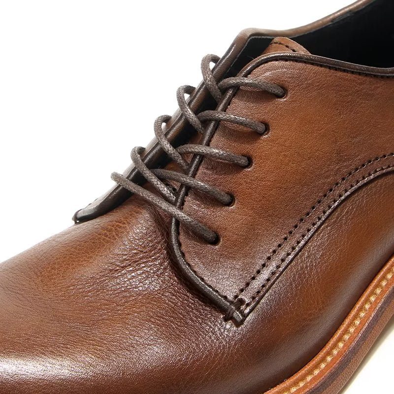 Miesten Juhlakengät Tyylikkäät Retro Brogue -nahkamekko Oxford-kengät - Ruskea