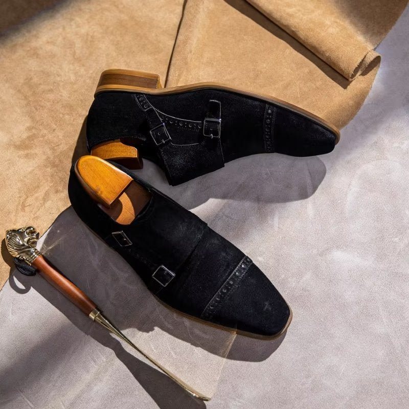 Miesten Juhlakengät Tyylikkäät Soljet Monkstraps-mekkokengät - Musta