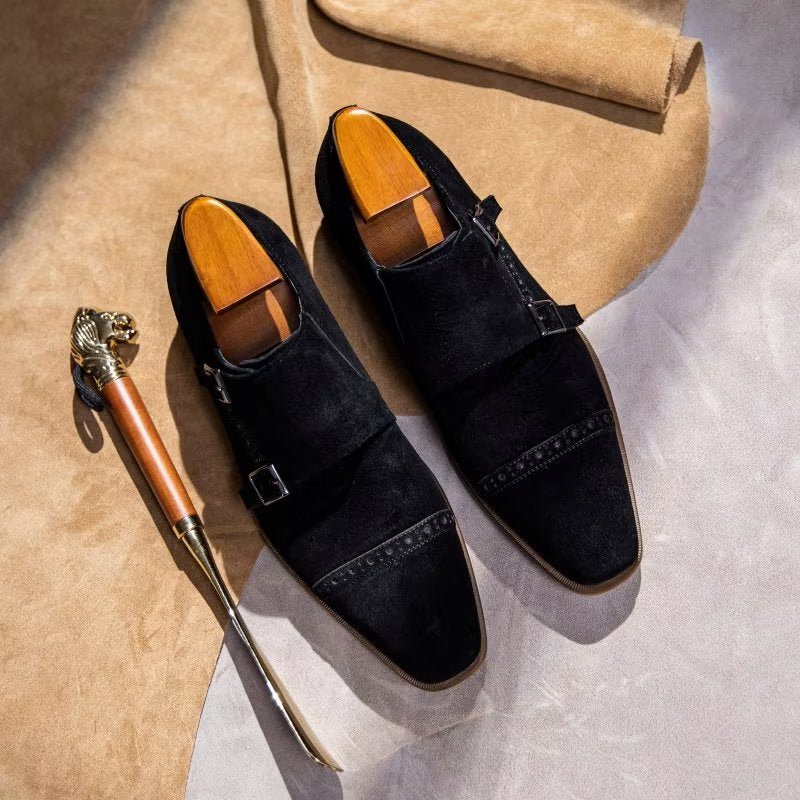 Miesten Juhlakengät Tyylikkäät Soljet Monkstraps-mekkokengät - Musta