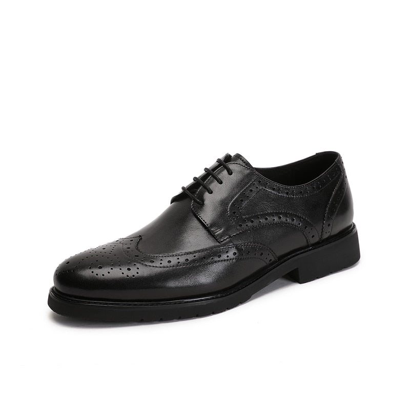 Miesten Juhlakengät Wingtip Luxury Eksoottinen Teräväkärkinen Oxford Brogues - Musta