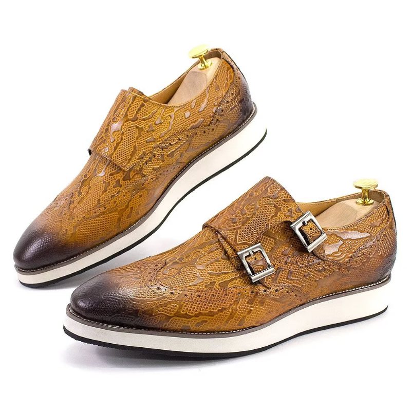 Miesten Juhlakengät Ylelliset Brogue Wedding Oxford -kengät - Ruskea