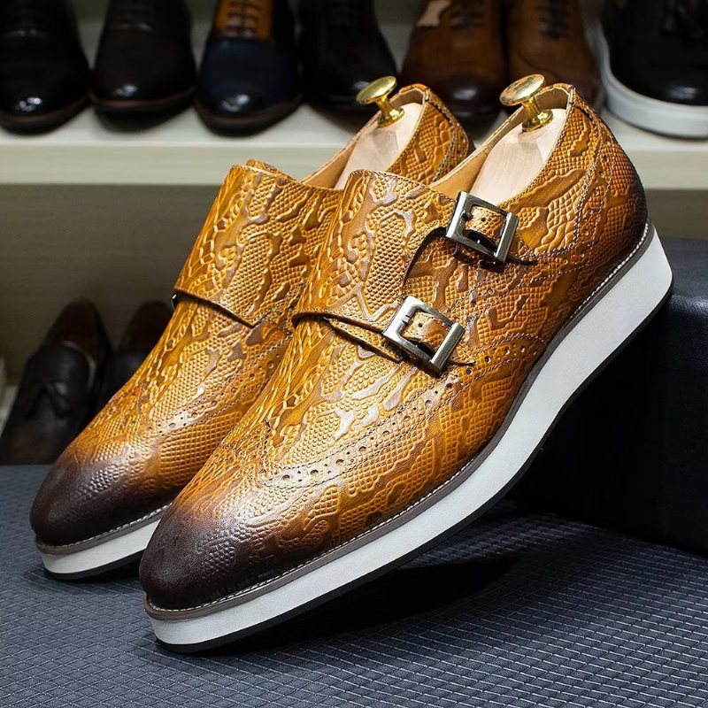 Miesten Juhlakengät Ylelliset Brogue Wedding Oxford -kengät - Ruskea