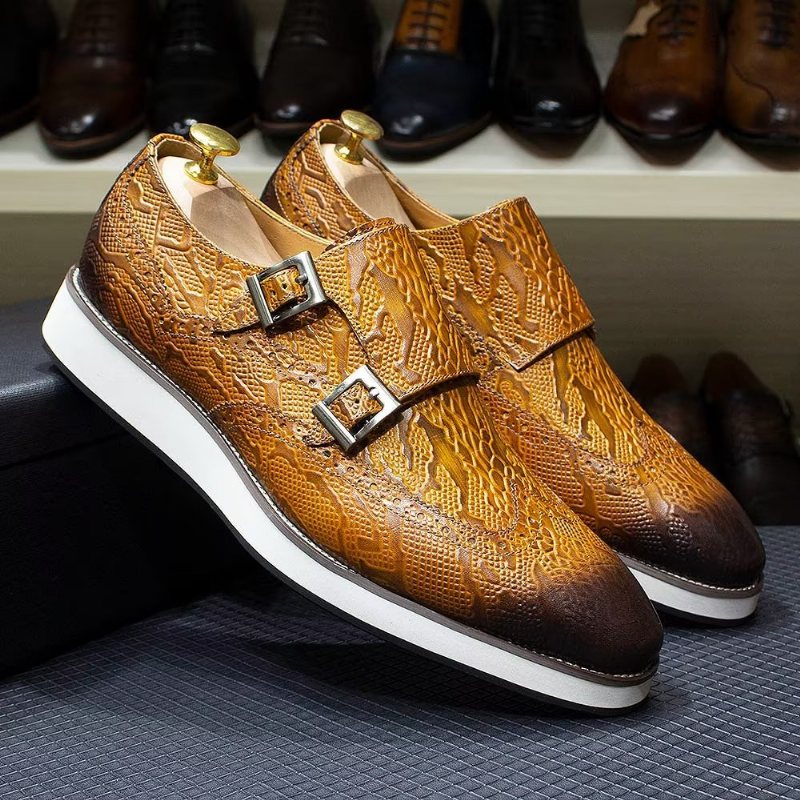 Miesten Juhlakengät Ylelliset Brogue Wedding Oxford -kengät - Ruskea