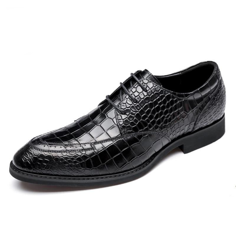 Miesten Juhlakengät Ylelliset Crocgloss Classic Brogue -mekkokengät - Musta