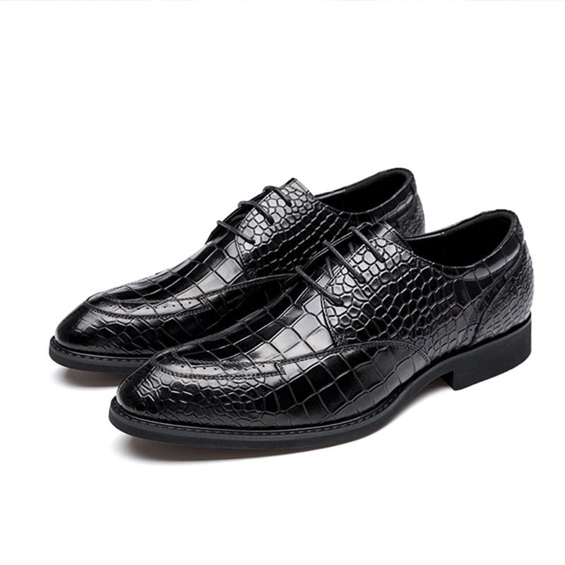 Miesten Juhlakengät Ylelliset Crocgloss Classic Brogue -mekkokengät - Musta