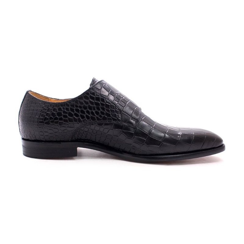 Miesten Juhlakengät Ylelliset Crocstride Square Toe Monk Strap -mekkokengät - Musta