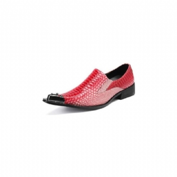 Miesten Juhlakengät Ylelliset Crocstripe Exotic Pattern Loafers