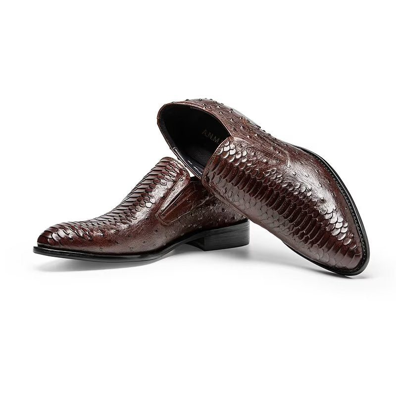 Miesten Juhlakengät Ylelliset Croctex-slip-on-jalkineet - Kahvi