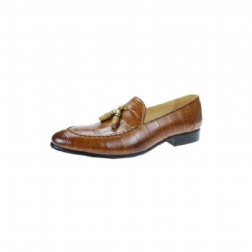 Miesten Loaferit Croc Pattern Modish Slip On Loafers