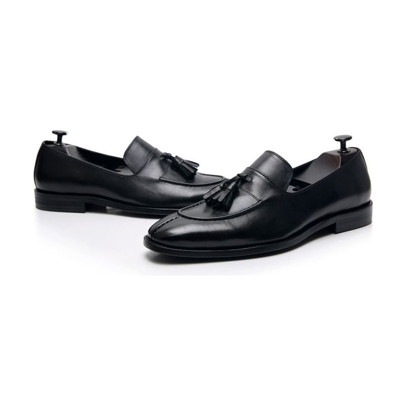 Miesten Loaferit Eksoottinen Nahka Oxford Dress Loafers - Musta