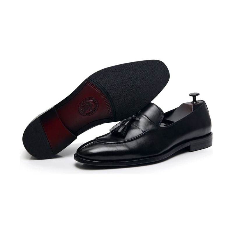 Miesten Loaferit Eksoottinen Nahka Oxford Dress Loafers - Musta