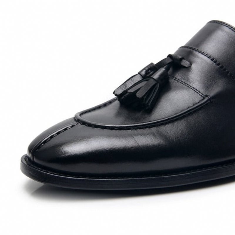 Miesten Loaferit Eksoottinen Nahka Oxford Dress Loafers - Musta