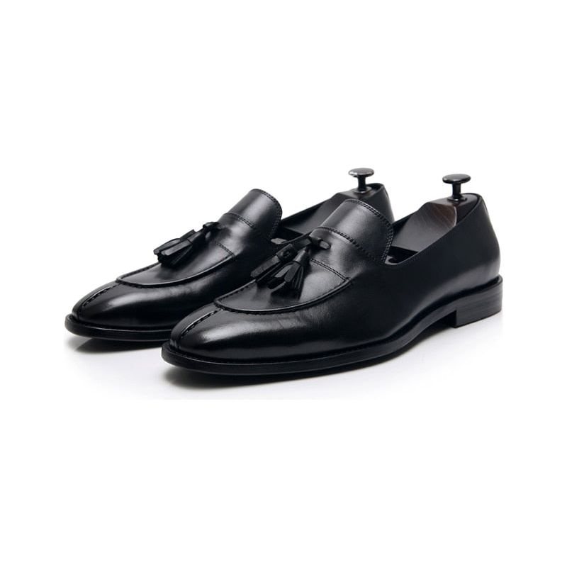 Miesten Loaferit Eksoottinen Nahka Oxford Dress Loafers - Musta