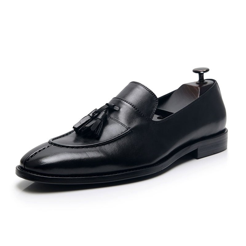 Miesten Loaferit Eksoottinen Nahka Oxford Dress Loafers - Musta