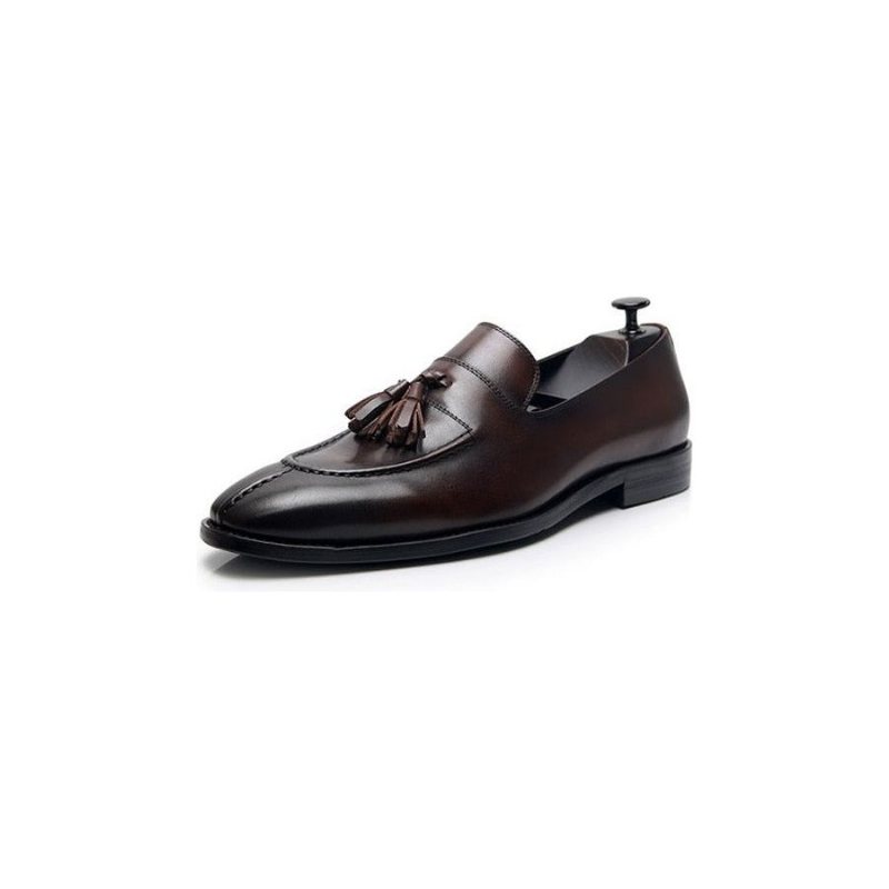 Miesten Loaferit Eksoottinen Nahka Oxford Dress Loafers - Kahvi