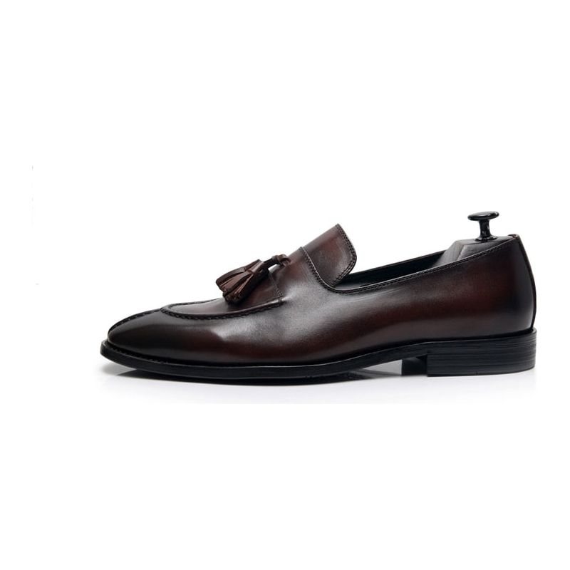 Miesten Loaferit Eksoottinen Nahka Oxford Dress Loafers - Kahvi