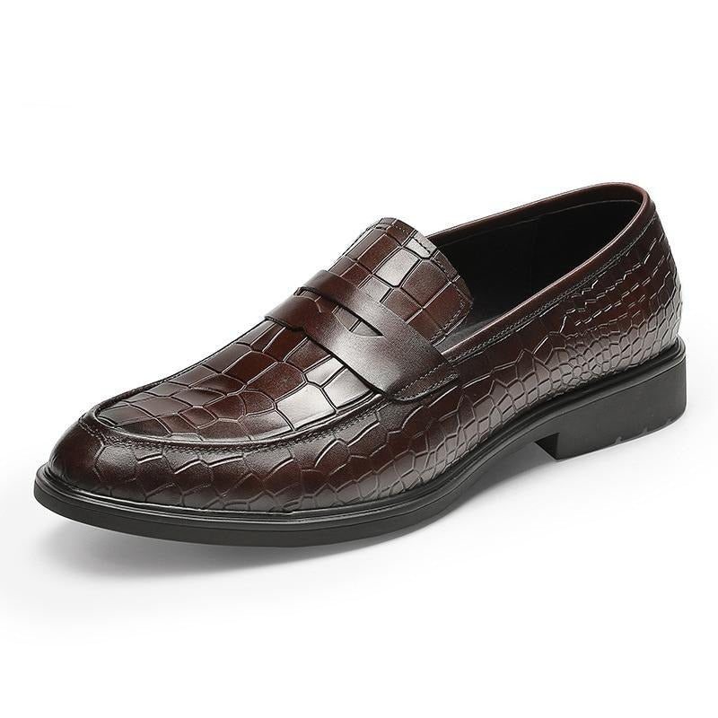 Miesten Loaferit Eksoottiset Nahkaiset Brogue-loaferit - Punainen