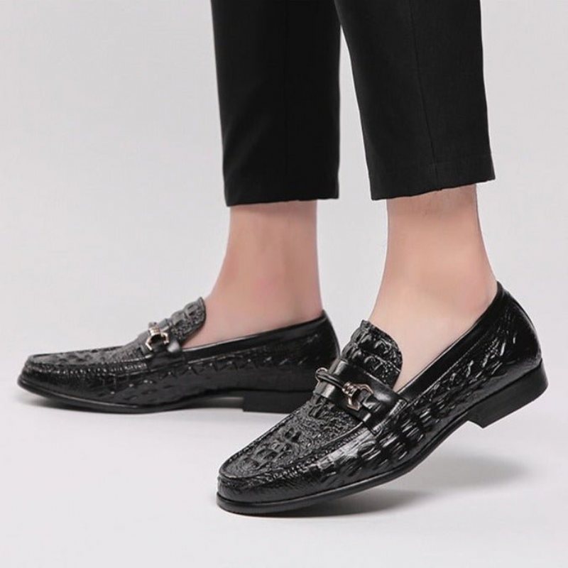 Miesten Loaferit Eksoottiset Nahkaiset Oxford-loaferit - Musta