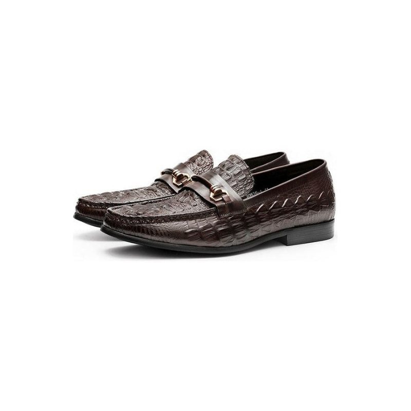 Miesten Loaferit Eksoottiset Nahkaiset Oxford-loaferit - Kahvi