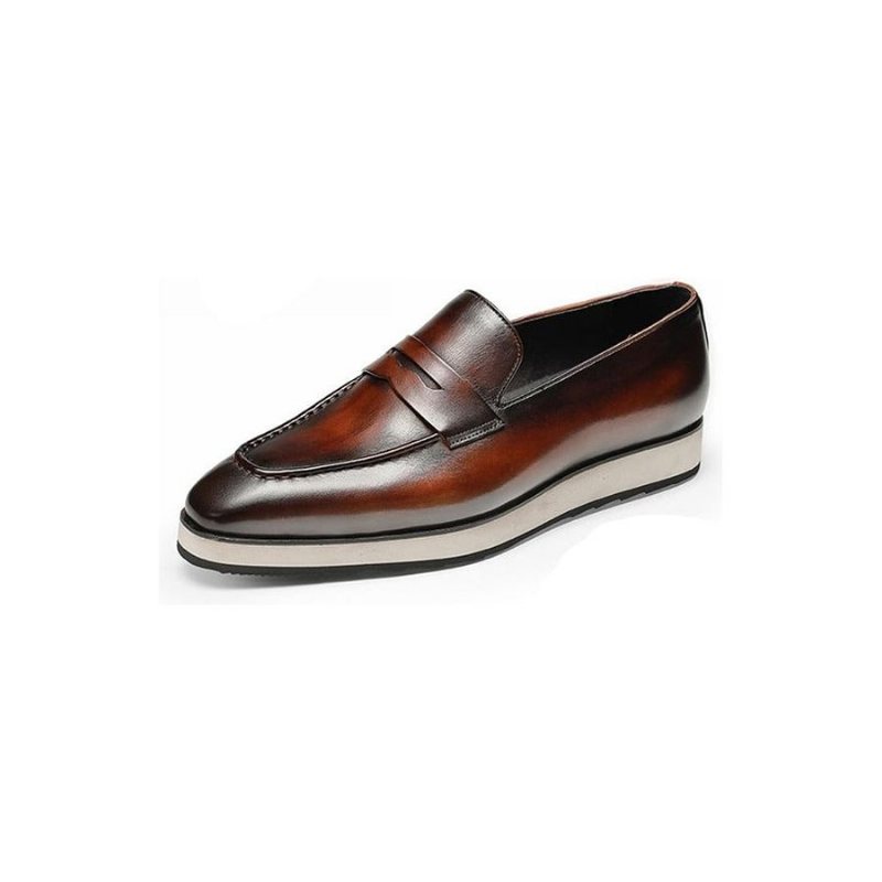 Miesten Loaferit Eksoottiset Teräväkärkiset Slip-on Brogues - Kahvi