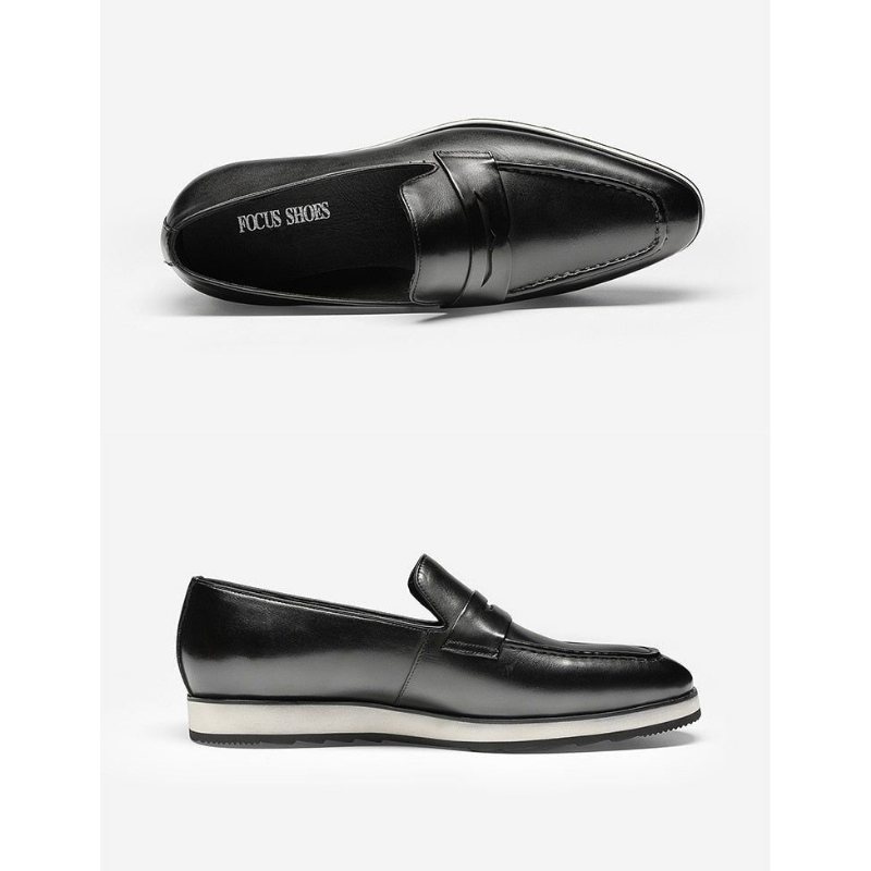 Miesten Loaferit Eksoottiset Teräväkärkiset Slip-on Brogues - Musta