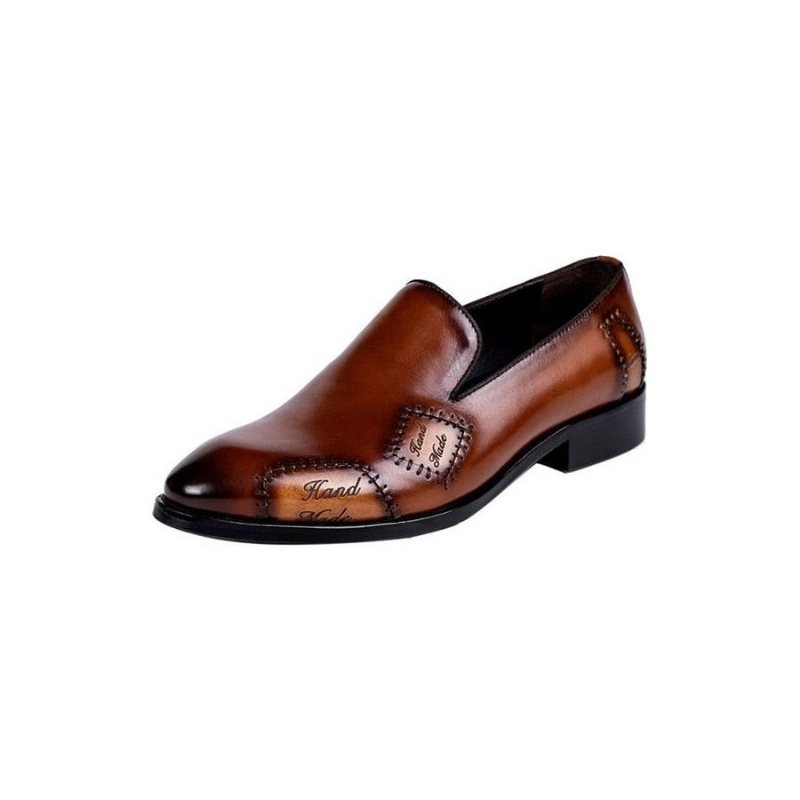 Miesten Loaferit Exotic Boss -nahkaiset Brogue-loaferit - Kahvi