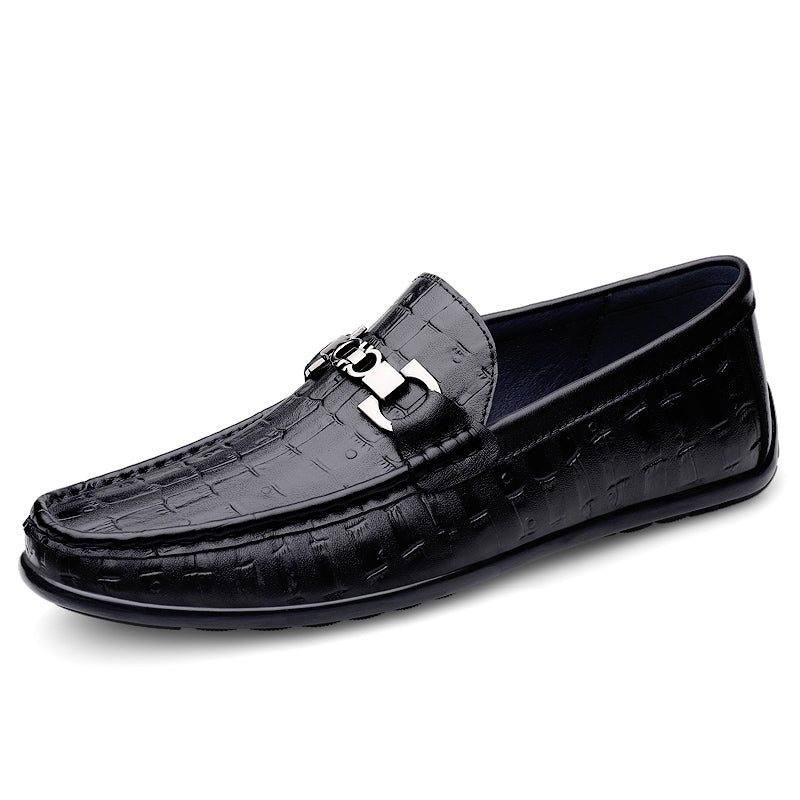 Miesten Loaferit Modish Croctex Slip-on Driving Loafers - Musta