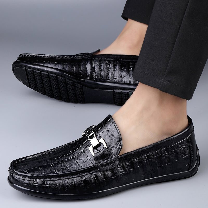 Miesten Loaferit Modish Croctex Slip-on Driving Loafers - Musta