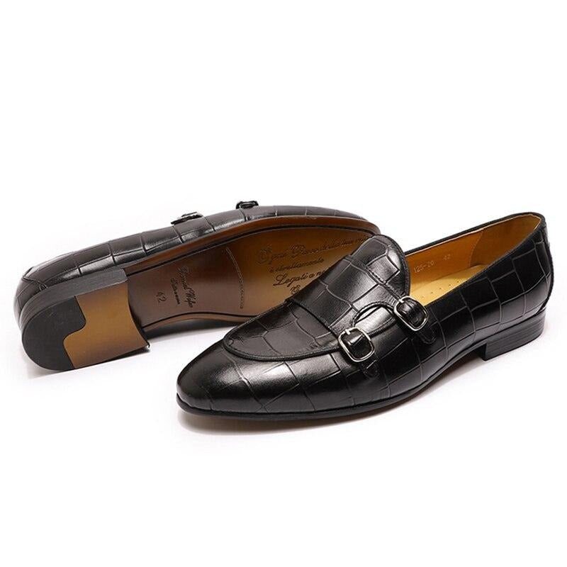 Miesten Loaferit Monk Strap Slip On Loafers - Musta