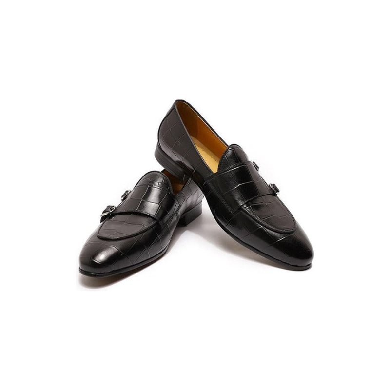 Miesten Loaferit Monk Strap Slip On Loafers - Musta