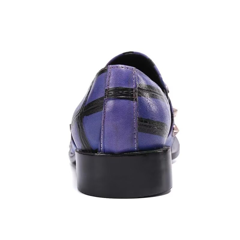 Miesten Loaferit Nahkaiset Lippalakit - Violetti