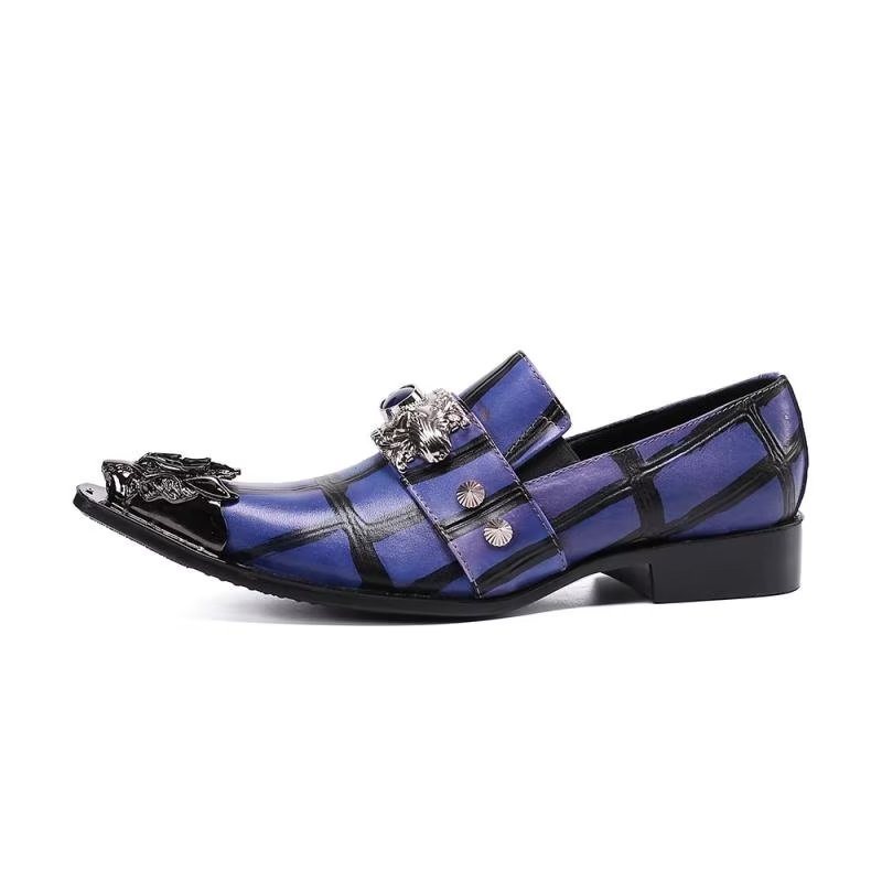 Miesten Loaferit Nahkaiset Lippalakit - Violetti