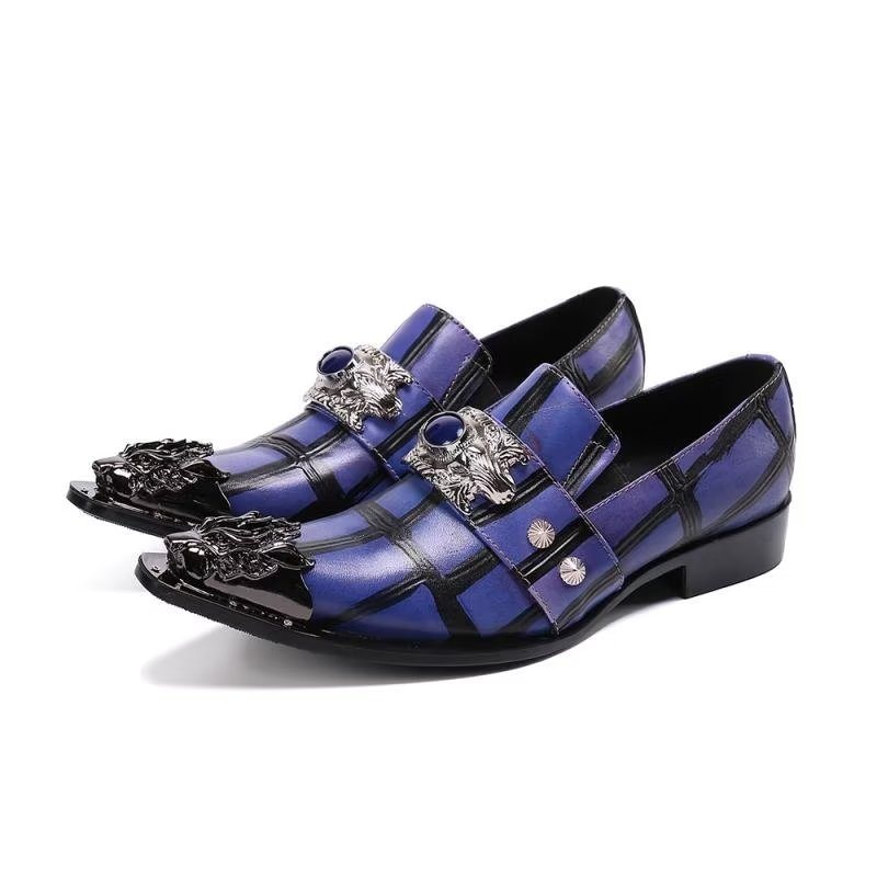 Miesten Loaferit Nahkaiset Lippalakit - Violetti