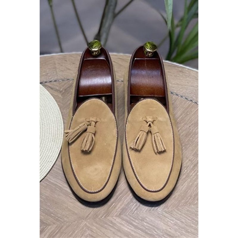 Miesten Loaferit Slip-on Mokkanahkaiset - Khaki