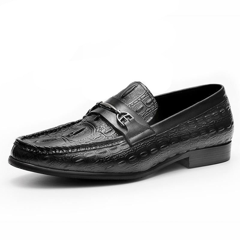 Miesten Loaferit Ylelliset Crocbreeze-nahkaiset Lippalakit - Musta