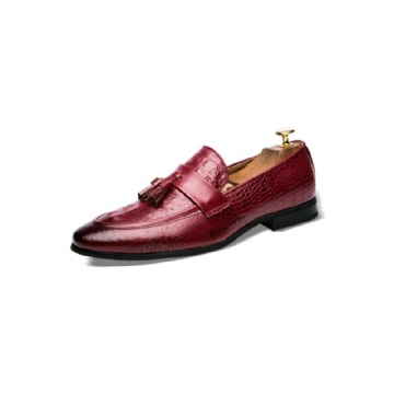 Miesten Loaferit Ylelliset Croctassel Exotic Oxford Loafers