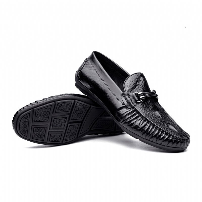 Miesten Loaferit Ylelliset Croctex-nahkaiset Brogue-loaferit - Musta