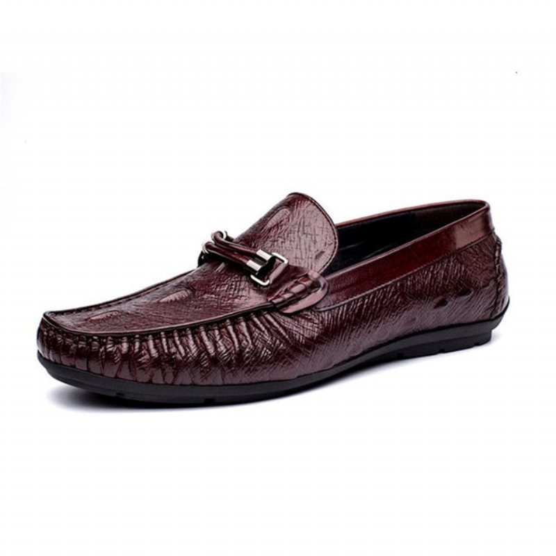 Miesten Loaferit Ylelliset Croctex-nahkaiset Brogue-loaferit - Punainen