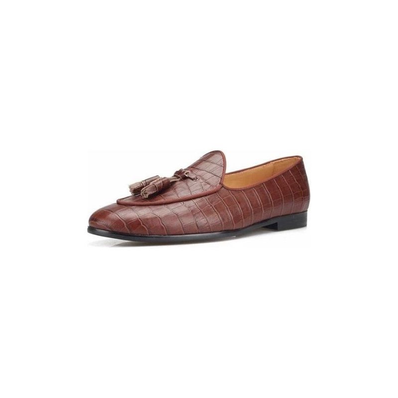 Miesten Loaferit Ylelliset Croctex Slip-on Kiinteäkuvioiset - Kahvi