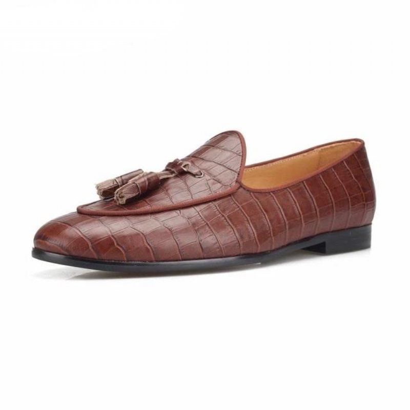 Miesten Loaferit Ylelliset Croctex Slip-on Kiinteäkuvioiset - Kahvi