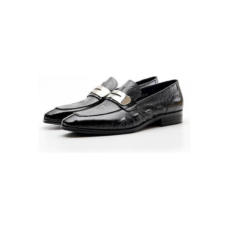 Miesten Loafers Alligator Texture Slip-on Teräväkärkiset Loaferit