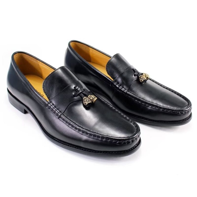 Miesten Loafers Brogue Slip Ons - Musta