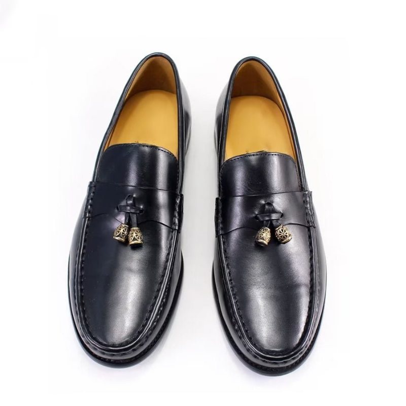 Miesten Loafers Brogue Slip Ons - Musta