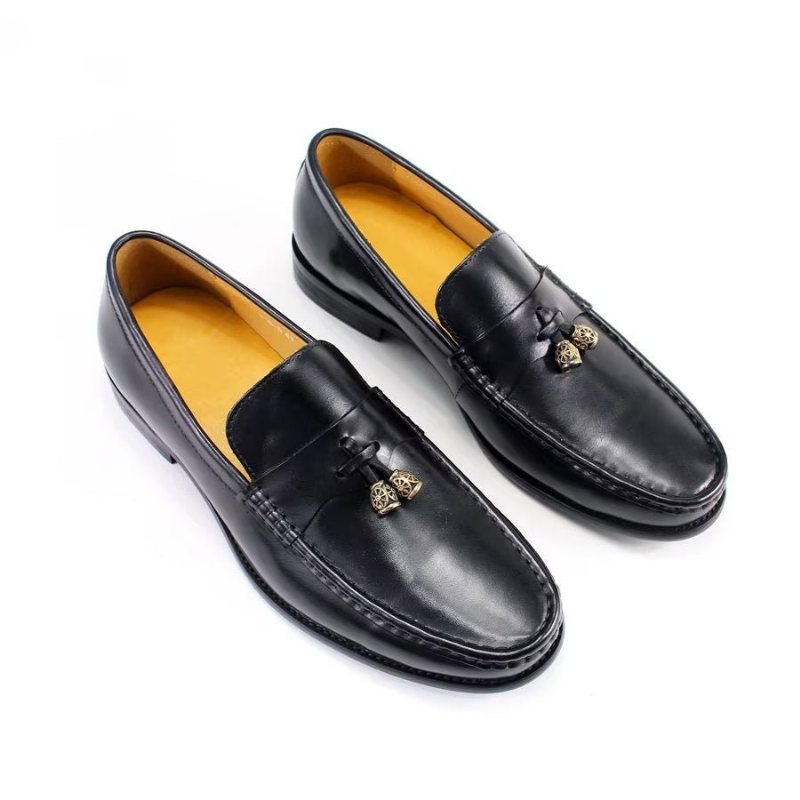 Miesten Loafers Brogue Slip Ons - Musta