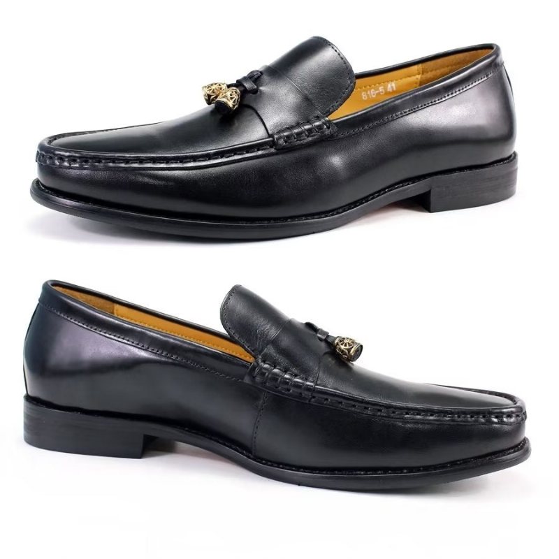 Miesten Loafers Brogue Slip Ons - Musta