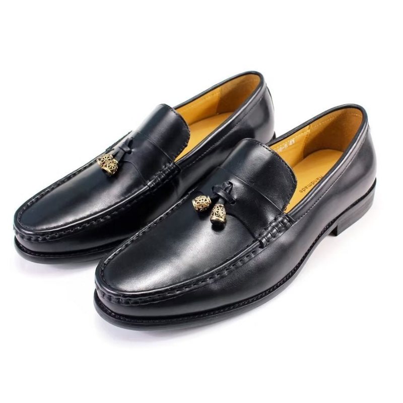 Miesten Loafers Brogue Slip Ons - Musta